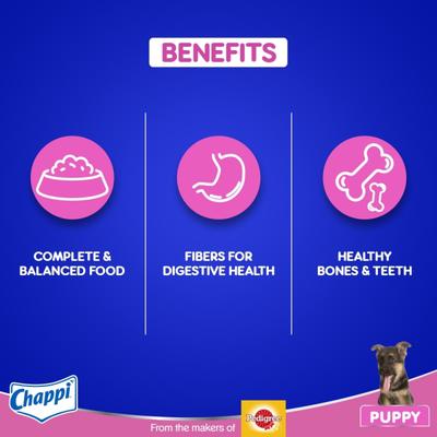 Chappi Puppy Dog Food - Chicken & Milk Flavor 3000 gm - Petfood