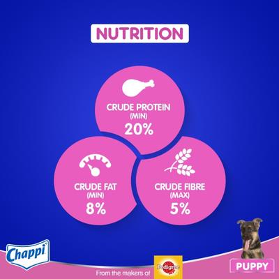 Chappi Puppy Dog Food - Chicken & Milk Flavor 8000 gm - Petfood