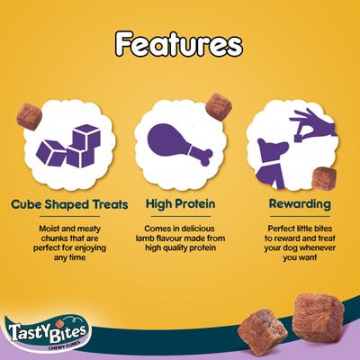 Pedigree Tasty Bites Chewy Cubes - Lamb Flavor 50 gm - Petfood