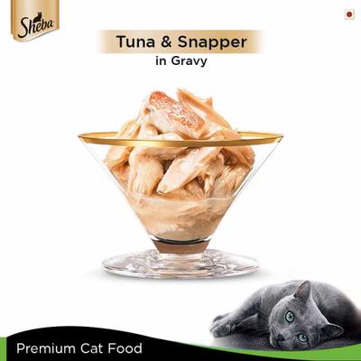 Sheba Deluxe Cat Food - Tuna & Snapper in Gravy 85 gm - Petfood