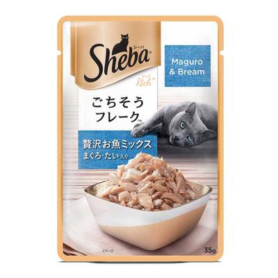 Sheba Feast of Flakes for Cats - Fish Mix Maguro & Bream 35 gm - Petfood
