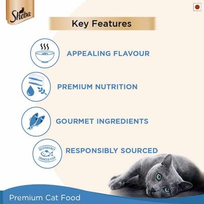 Sheba Feast of Flakes for Cats - Fish Mix Maguro & Bream 35 gm - Petfood