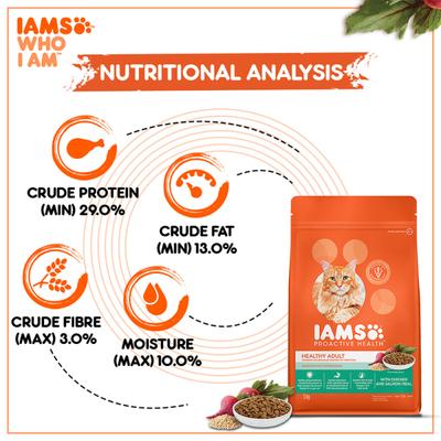IAMS Proactive Health Nutrition for Adult Cats - Chicken and Salmon Meal 3000 gm - Petfood