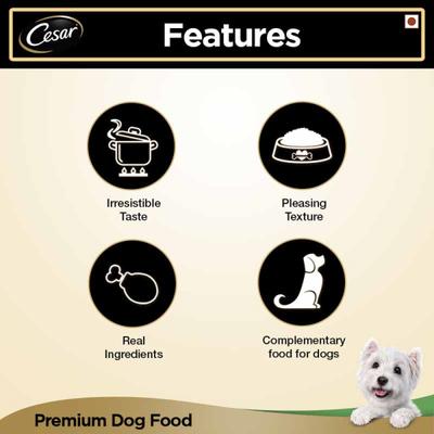 Cesar Adult Dog Food - White Meat Fish & Vegetables (Pack of 6 x 100 gm) 1's - Petfood