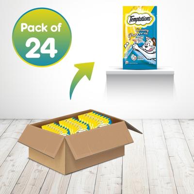Temptations Treats for Cats Creamy Purrrree - Chicken & Tuna Flavour (Pack of 48 gm x 24) 1's - Petfood