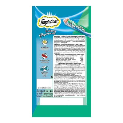 Temptations Treats for Cats Creamy Purrrree - Maguro & Scallop Flavour (Pack of 48 gm x 24) 1's - Petfood