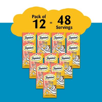 Temptations Treats for Cats Creamy Purrrree - Salmon & Cheese Flavour (Pack of 48 gm x 24) - Petfood