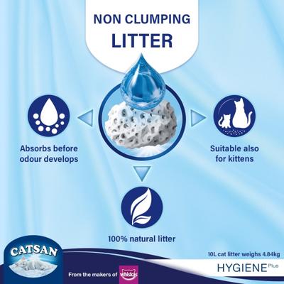 Catsan Hygiene Plus Non Clumping Cat Litter 10000 ml - Pet accessories