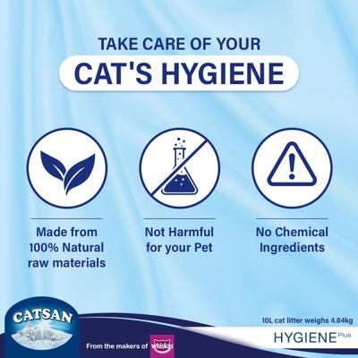 Catsan Hygiene Plus Non Clumping Cat Litter 10000 ml - Pet accessories