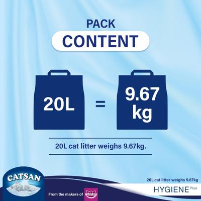 Catsan Hygiene Plus Non Clumping Cat Litter 20000 ml - Pet accessories