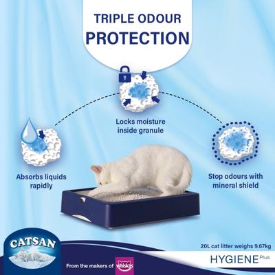 Catsan Hygiene Plus Non Clumping Cat Litter 20000 ml - Pet accessories