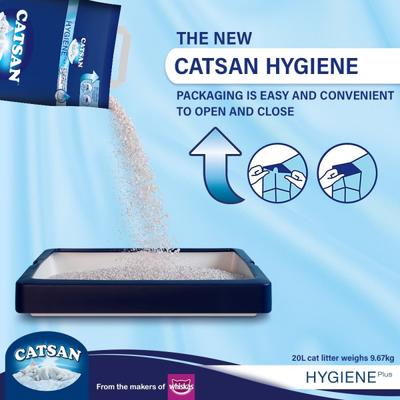 Catsan Hygiene Plus Non Clumping Cat Litter 20000 ml - Pet accessories