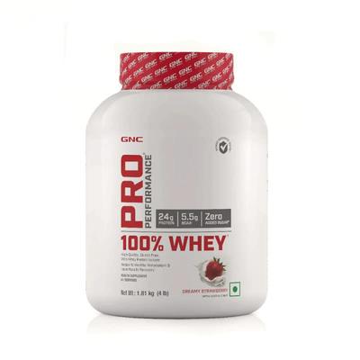 GNC AMP Pro Performance 100% Whey Protein Isolate Powder - Creamy Strawberry 1.81 kg - Whey Proteins