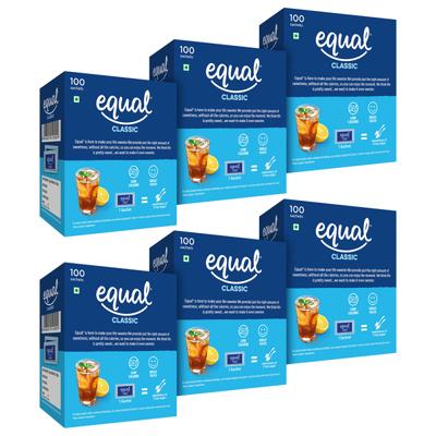 Equal Classic Sweetener Sachet (Pack of 6 x 100's) 1's - Sweeteners