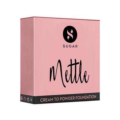 Sugar Cosmetics Mettle Cream To Powder Foundation 10 Latte (Light, Warm Undertone) 15 gm - Foundation