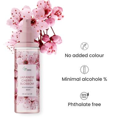 CGG Cosmetics Body & Hair Mist - Japanese Cherry Blossom (Pack of 2 x 100 ml) 400 ml - Lotions & Creams