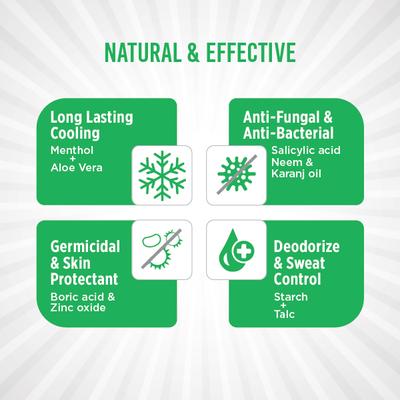 Sapat Dr.Skin Natural Cooling + Anti-Fungal Powder 100 gm - Skin Infections - T
