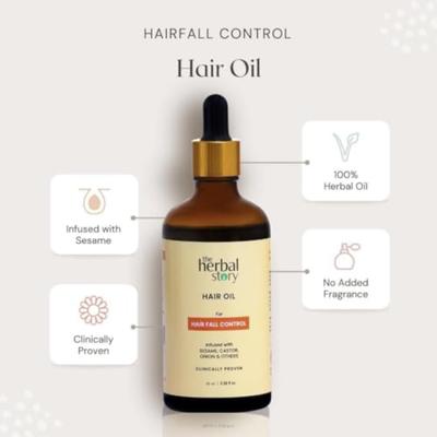 The Herbal Story Hair Fall Control Oil 30 ml - Hair Oils