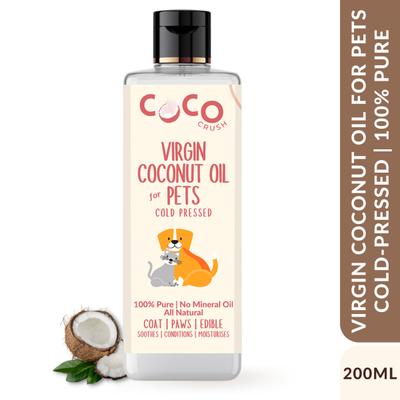 Coco Crush Cold Pressed Pets Virgin Coconut Oil 200 ml - Pet Grooming