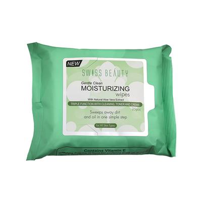 Swiss Beauty Wet Face Cleansing Wipes Shade- Aloe Vera 25 gm - Facial Wipes & Tissues