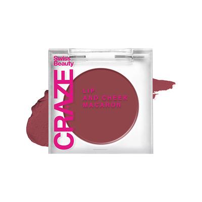 Swiss Beauty Craze Lip And Cheek Macaron Strawberry 5 gm - Lip Balms