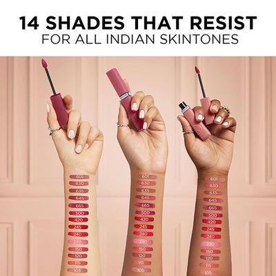 Loreal Paris Infallible Matte Resistance Liquid Lipstick - 630 Rose Heat 24 gm - Liquid Lipsticks