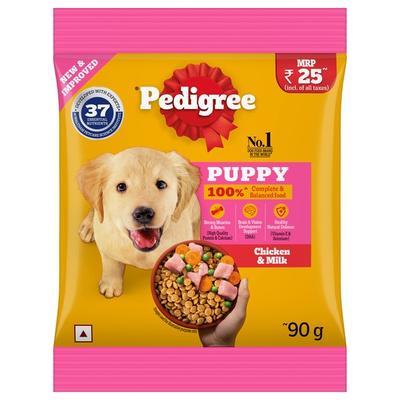 Pedigree Dry New Born Dog Food - Chicken & Milk (Sample) 90 g - Petfood
