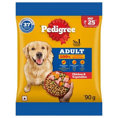 Pedigree Dry Adult Dog Food - Chicken & Vegetables (Sample) 90 g - Petfood