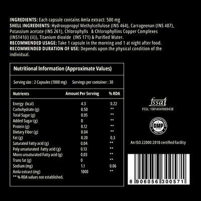 CureGarden Daily Amla Veg Capsules 60's - General Health