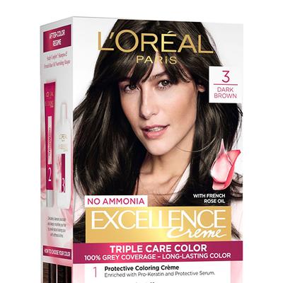 L'Oreal Paris Excellence Creme 3 Natural Darkest Brown (72 ml + 100 gm) - Crème