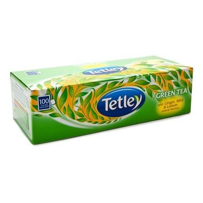 Tetley Green Tea with Ginger, Mint & Lemon Natural Flavours 100's - Teas