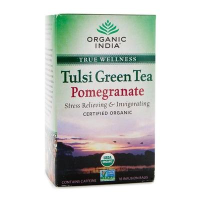 Organic India True Wellness Tulsi Green Tea Pomegranate 18's - Health Products