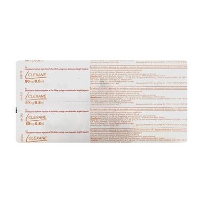 Clexane 80mg Injection(Pfs) 2X0.8ml - Blood Clot-Ant