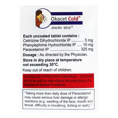 Okacet Cold Tablet 10'S - Cough And Cold-Cou