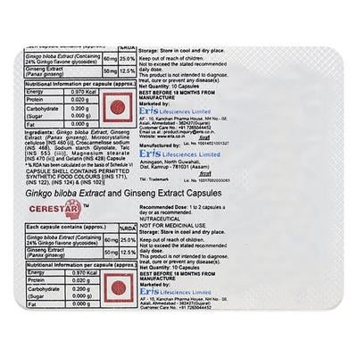 Cerestar Capsule 10'S - Supplements-Sup
