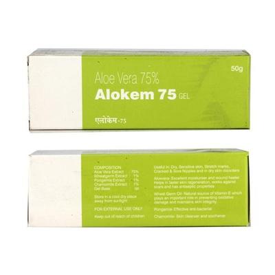 Alokem 75% Gel 50gm - Dry Skin-Emo