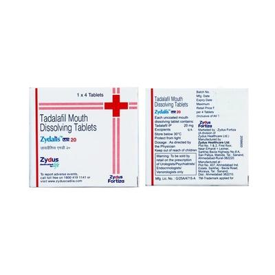 Zydalis MD 20mg Tablet 4'S - Impotence/Erectile Dysfunction (Ed)