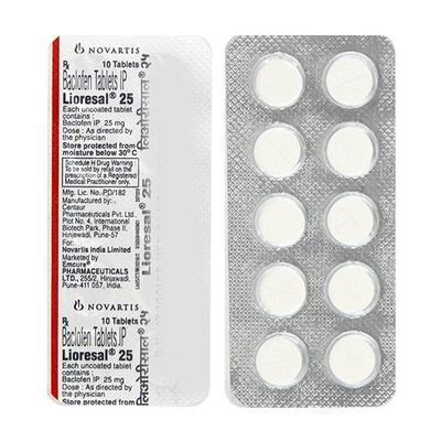 Lioresal 25mg Tablet 10'S - Muscle Cramps/Spasticity-Mus
