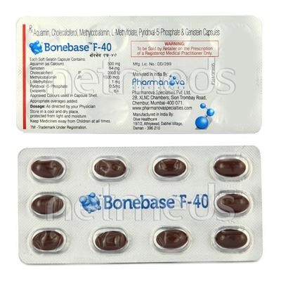 Bonebase F 40mg Capsule 10'S - Supplements-Cal