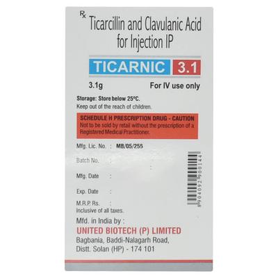 TICARNIC 3.1GM INJECTION - Bacterial Infections-Pen