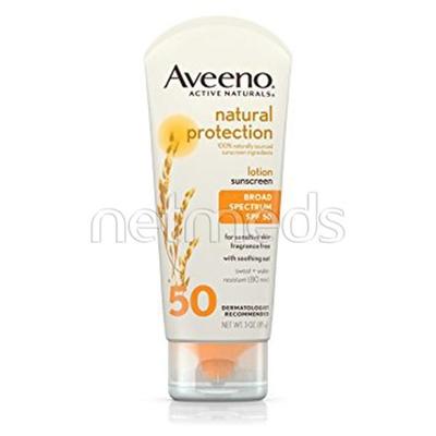 Aveeno SPF 50 Sunscreen Lotion 85ml - Sunscreen Preparations-Emo