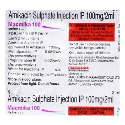 Macmika 100mg Injection 2ml - Bacterial Infections-Ami