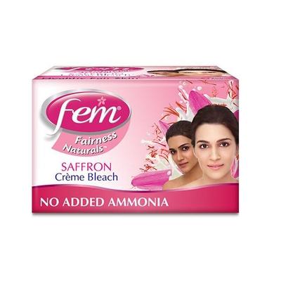 Fem Fairness Naturals Saffron Creme Bleach 8 gm - Face Bleach
