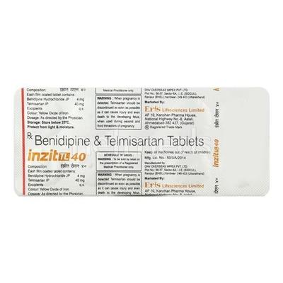Inzit TL 40mg Tablet 10'S - Hypertension-Ang