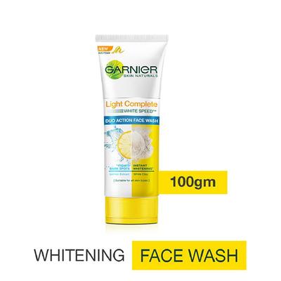 Garnier Light Complete White Speed Duo Action Face Wash 100 gm - Face Wash & Cleansers