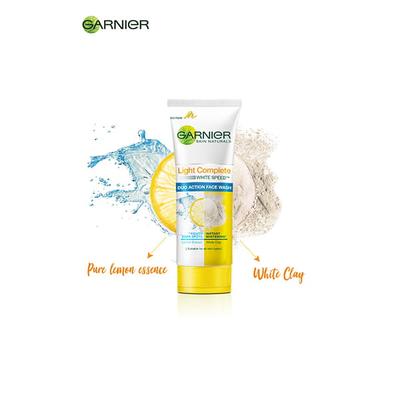 Garnier Light Complete White Speed Duo Action Face Wash 100 gm - Face Wash & Cleansers