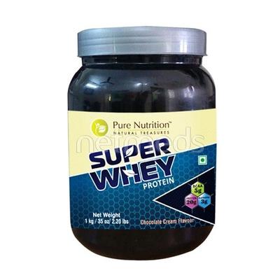 Pure Nutrition Super Whey Protein Powder - Chocolate Cream Flavour 1 kg - Whey Proteins