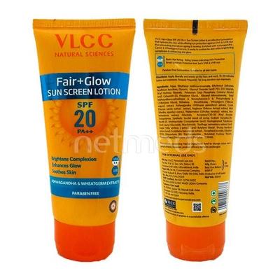 VLCC Fair+Glow SPF 20 Sun Screen Lotion 50 ml - Face Sunscreen
