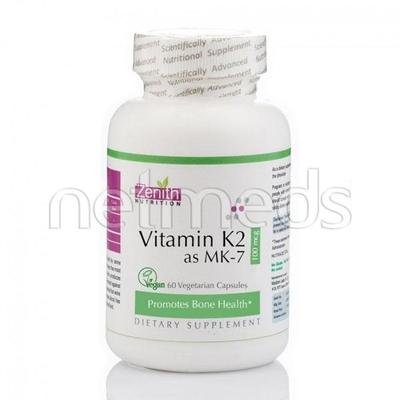 Zenith Nutrition Vitamin K2 As Mk7 100 mcg Capsules 60's - Multi-Vitamins