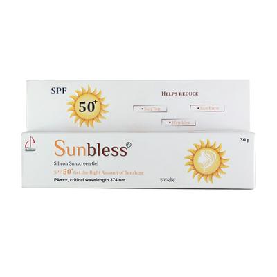 Sunbless SPF 50+ SILICON Sunscreen Gel 30gm - Sunscreen Preparations-Emo